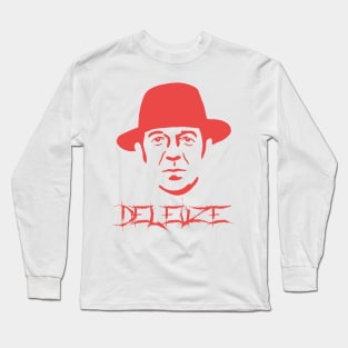 Deleuze Metal Font - French Philosophy Rhizome Author Long Sleeve T-Shirt